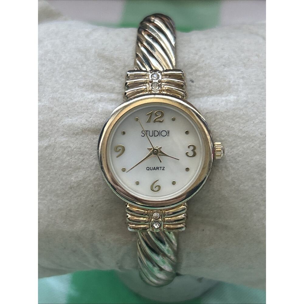 Studio Time MOP Dial Gold Tome Women’s Quartz Watch